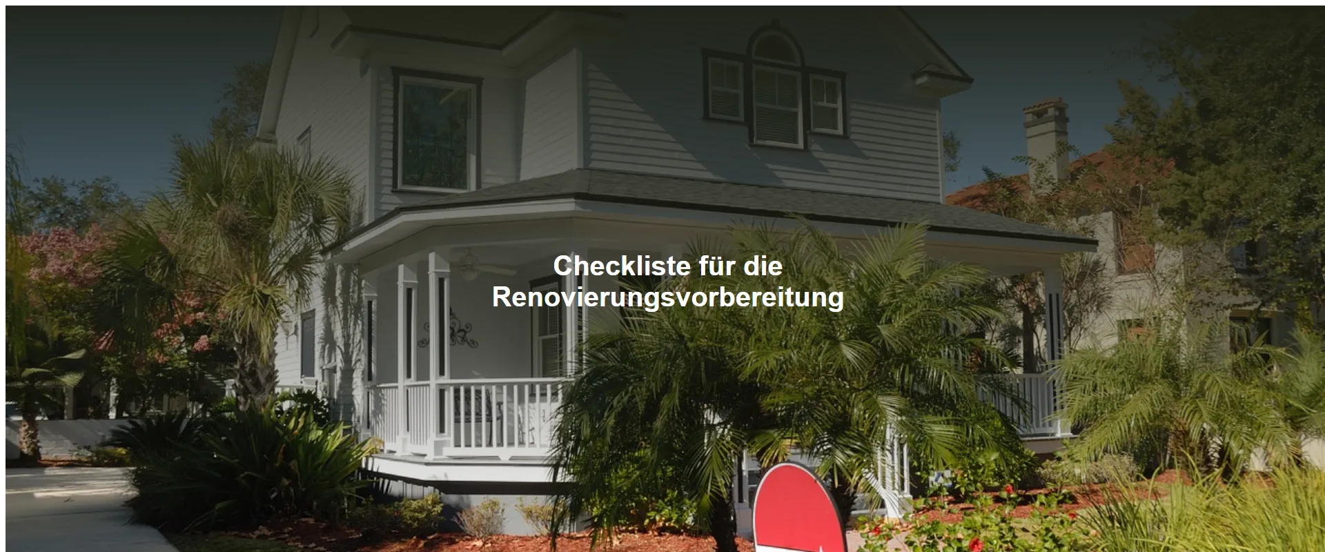 Checkliste für die Renovierungsvorbereitung